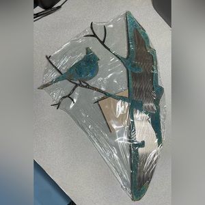 Patina’d Copper & Steel Laser Cut Cardinal NWF Wall Art Trees 4 Wildlife NWT HTF